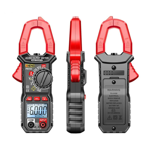 Фото - Струмові (токові) кліщі Aneng PN103 600V AC/DC Voltage, 600A AC/DC Current, NCV, мультиметр, LCD з підсвіткою