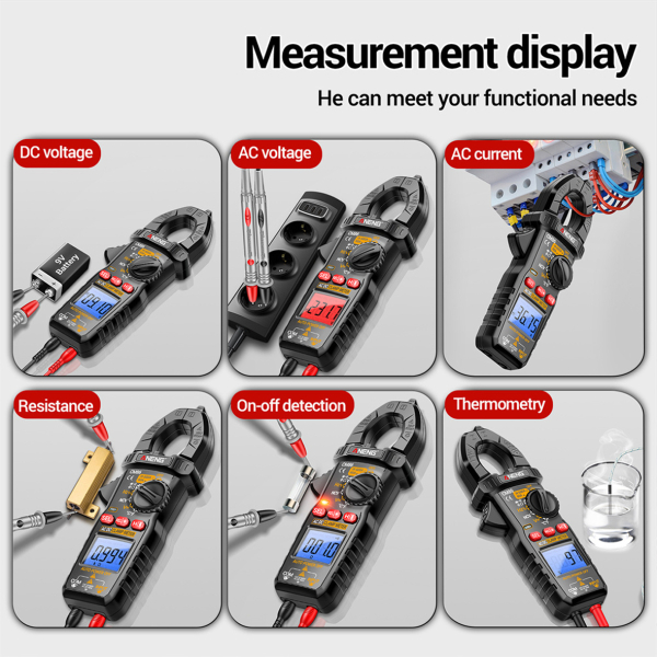 Фото - Струмові (токові) кліщі Aneng CM86 600V AC/DC Voltage, 600A AC/DC Current, NCV, мультиметр, LCD з підсвіткою