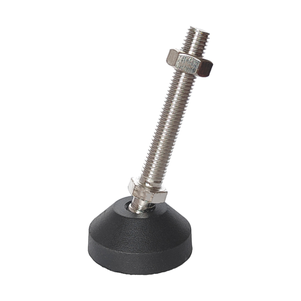 Фото - Опора регульована нейлонова "п'ята" діам.50мм М12 L=80мм рухома