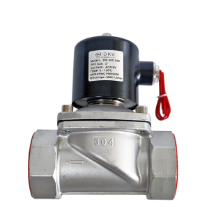 Фото - Клапан електромагнітний прямої дії SS304 DN50 G2" F/F, ущільнення VITON, 220 VAC