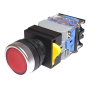 Кнопка з підсв. LA38-11D червона 220VAC 1NO/1NC без фікс.