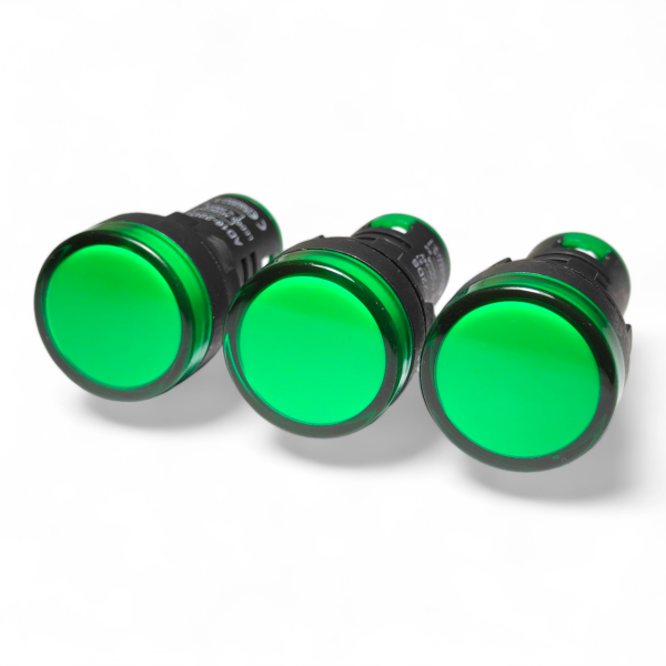 Фото - Лампа індикатор AD16-22DS зелена 12VAC/DC