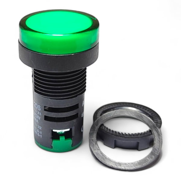 Фото - Лампа індикатор AD16-22DS зелена 12VAC/DC