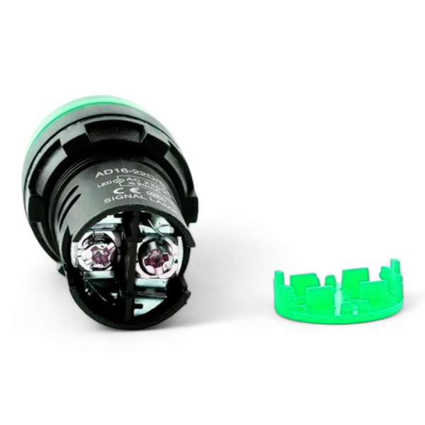 Фото - Лампа індикатор AD16-22DS зелена 12VAC/DC