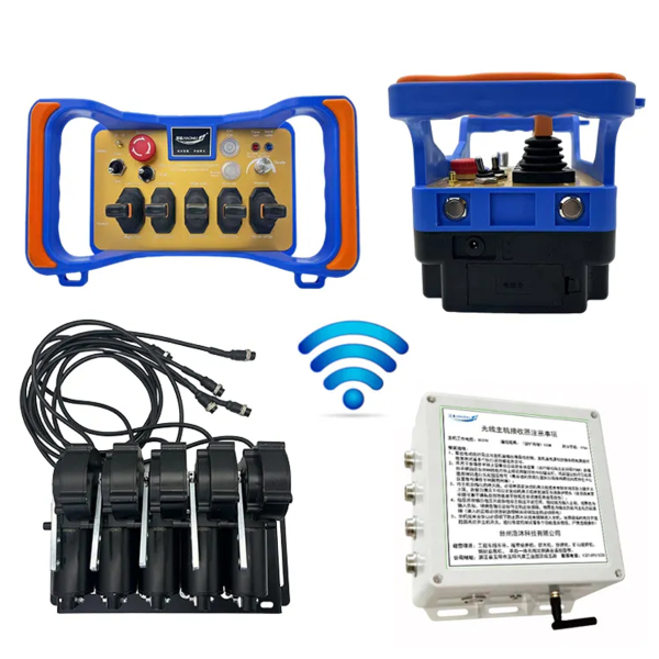 Фото - Комплект радіоуправління пропорційний з сервоприводами (5 джойстиків + 1) DC 12-24V