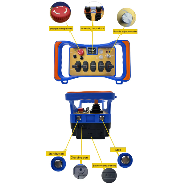 Фото - Комплект радіоуправління пропорційний з сервоприводами (5 джойстиків + 1) DC 12-24V