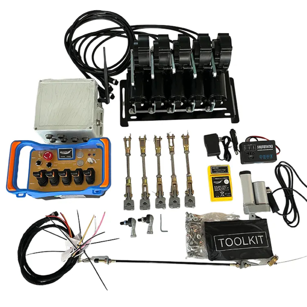 Фото - Комплект радіоуправління пропорційний з сервоприводами (5 джойстиків + 1) DC 12-24V