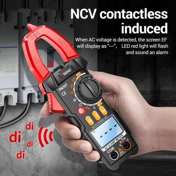 Фото - Струмові (токові) кліщі Aneng PN107 600V AC/DC Voltage, 600A AC Current, NCV, мультиметр, LCD з підсвіткою