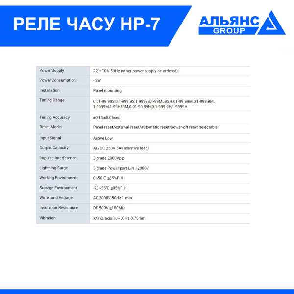 Фото - Реле часу НР - 7, AC220V