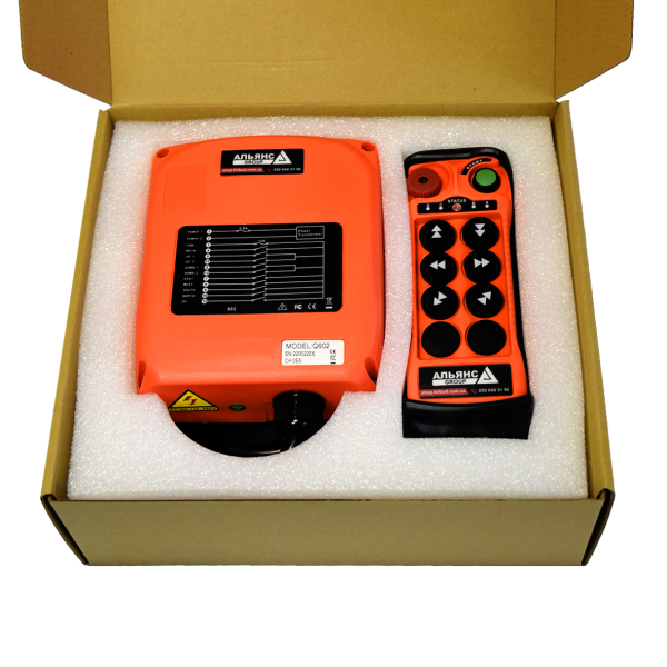 Фото - Комплект радіокерування краном Q602 (4 одинарні + 2 подвійні кнопки) AC110-460V