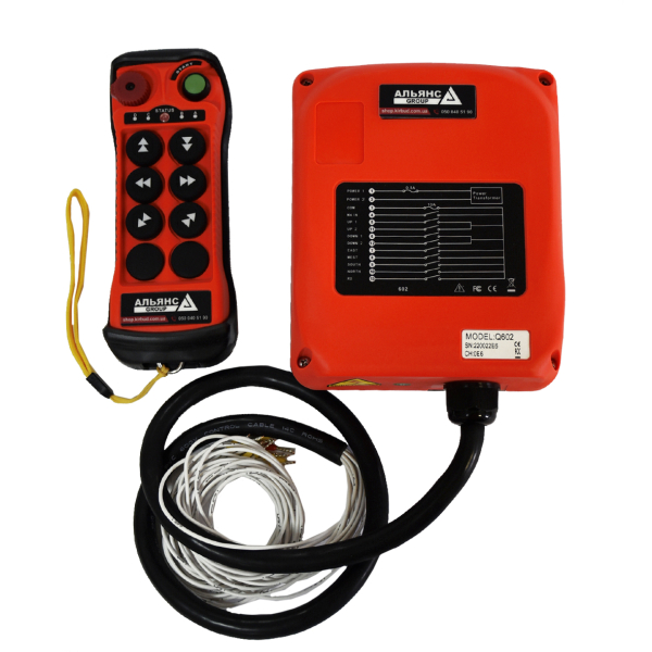 Фото - Комплект радіокерування краном Q602 (4 одинарні + 2 подвійні кнопки) AC110-460V