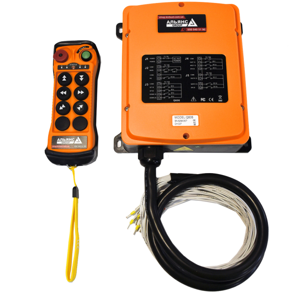 Фото - Комплект радіокерування краном Q606 (6подв. кнопки) AC110-460V