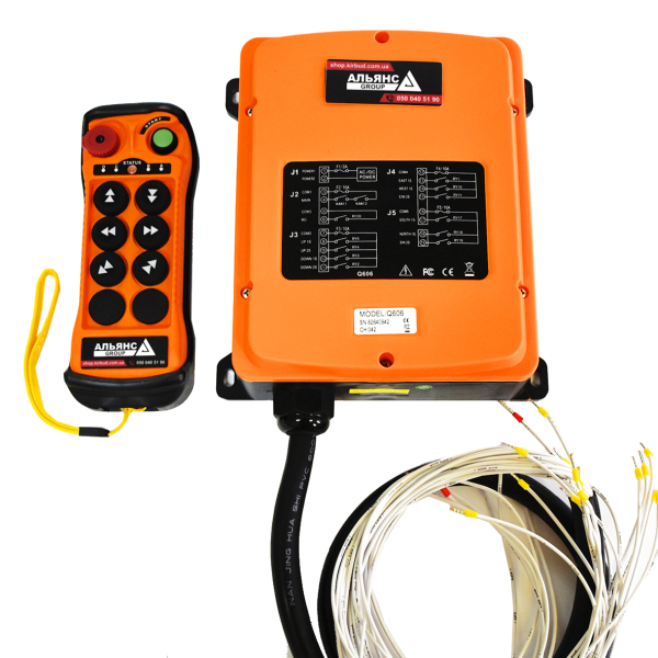 Фото - Комплект радіокерування краном Q606 (6подв. кнопки) DC12-24V