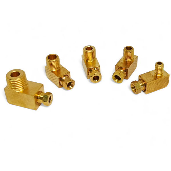 Фото - Фітинг латунний кутовий JN48 діам.4мм-М8х1