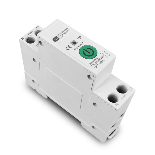 Фото - Счетчик электроэнергии 1ф 63А WiFi Smart MINI с разключателем без дисплея GREEN