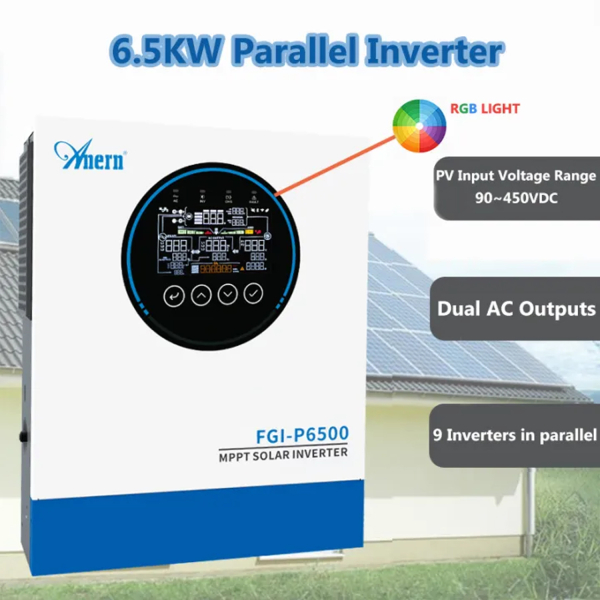 Фото - Інвертор Anern AN-FGI-P6500, 6500W OFF Grid (гібридний)