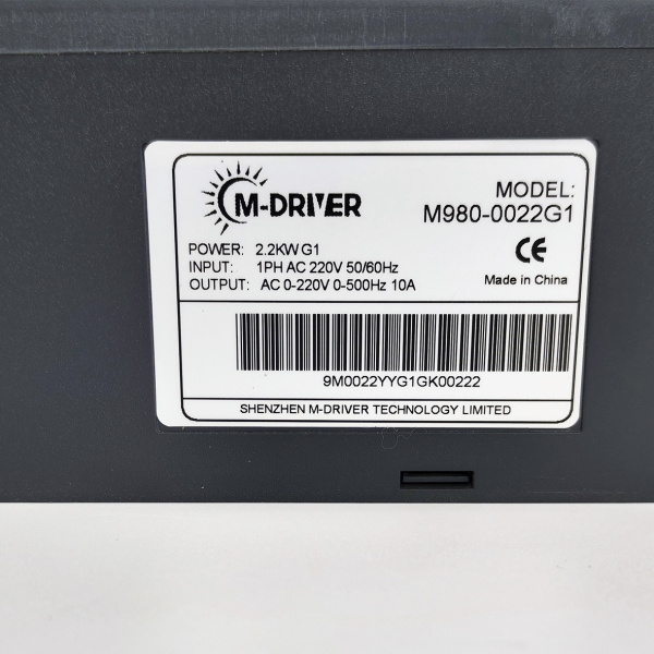 Фото - Частотний перетворювач з 220В 1фаза на 220В 3фази (1/3фаза) векторний 2.2KW M-Driver 980 з класом захисту IP66