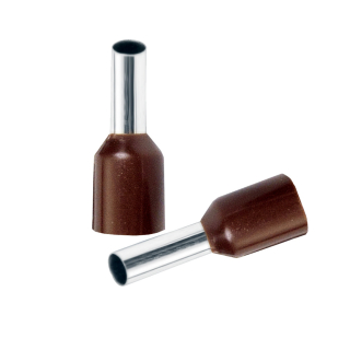 Фото - Кабельний наконечник трубчастий 4мм² E4018 (коричневий уп. - 100шт)