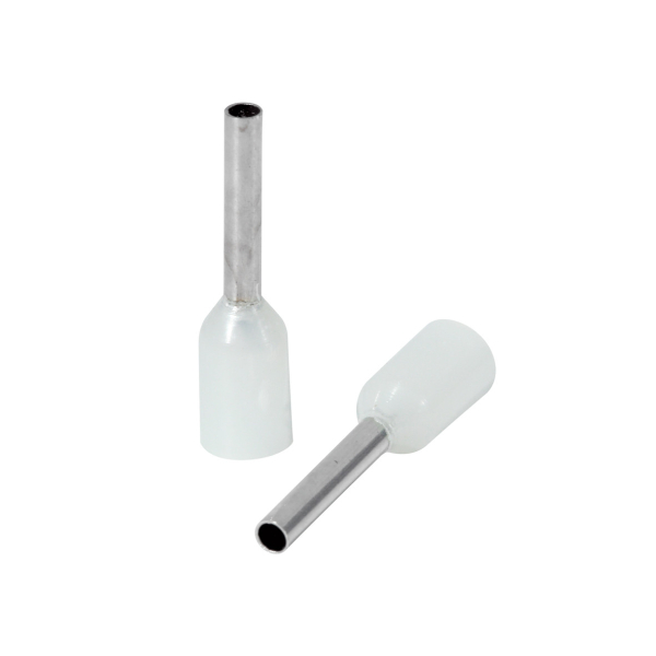 Фото - Кабельний наконечник трубчастий 4мм² E4009 (білий уп. - 100шт)