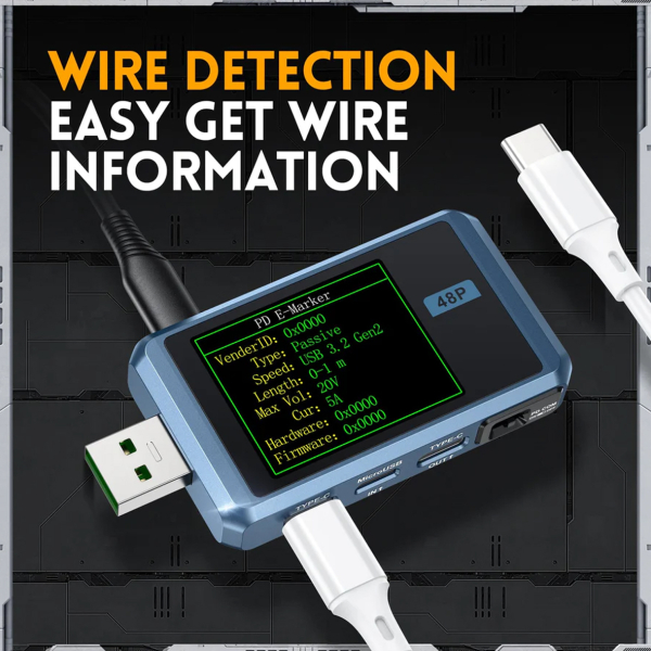 Фото - FNIRSI FNB48P USB тестер цифровий (струм / напруга / потужність / енергія) з Bluetooth