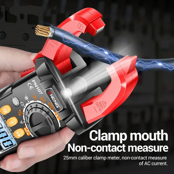 Фото - Струмові (токові) кліщі Aneng PN107 600V AC/DC Voltage, 600A AC Current, NCV, мультиметр, LCD з підсвіткою