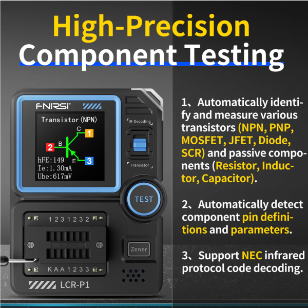 Фото - FNIRSI LCR-P1 тестер багатофункціональний