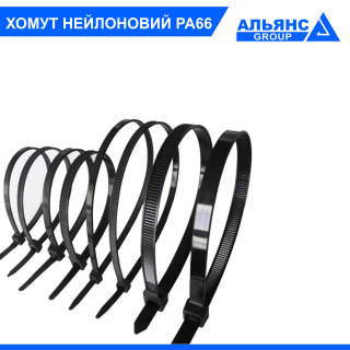 Фото - Хомут нейлоновий PA66 4х200мм (100шт)
