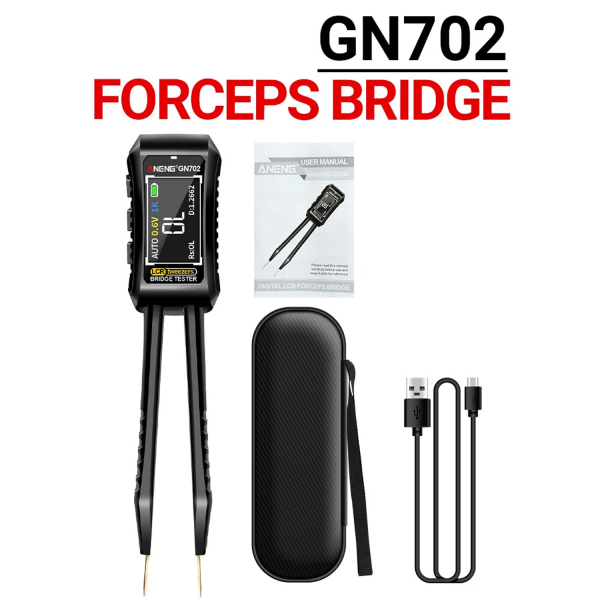 Фото - Мультиметр пінцет Aneng GN702 / тестер компонентів, кольоровий дисплей, літієвий акумулятор