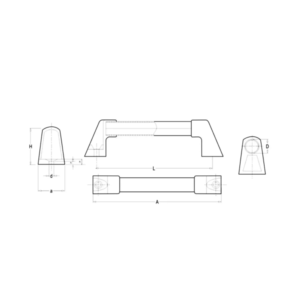Фото - Ручка нержавіюча діам.32мм L=300мм