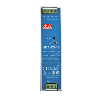 Фото - Блок живлення Mean Well NDR-75-12 оригінал (12VDC, 120W)