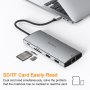 Універсальна док-станція RSH-T11H 11-в-1(Type-C, 4K/8K, PD 100W, Gigabit Ethernet)