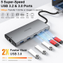 Універсальна док-станція RSH-T11H 11-в-1(Type-C, 4K/8K, PD 100W, Gigabit Ethernet)