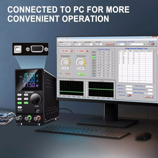 Фото - Блок живлення лабораторний SPPS1203D 360Ватт (0-120Вольт х 0-3Ампер)