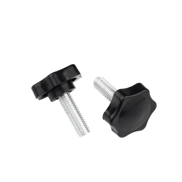 Фото - Ручка фіксатор бакелітова зовнішня різьба М8х40 діам. 40мм