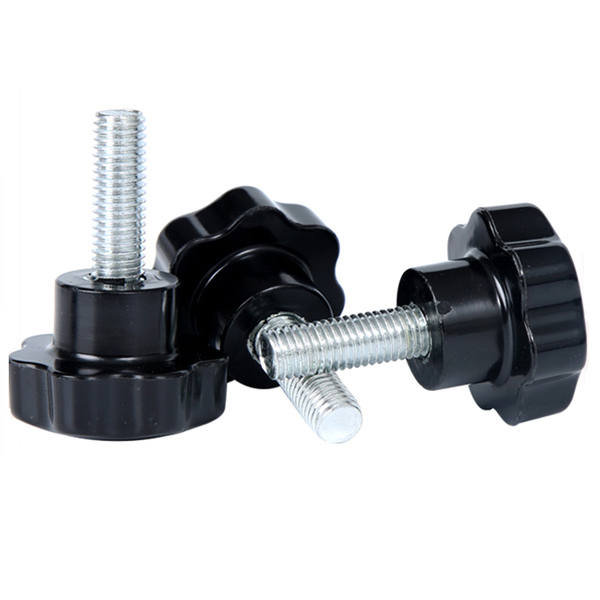 Фото - Ручка фіксатор бакелітова зовнішня різьба М8х40 діам. 40мм