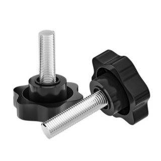 Фото - Ручка фіксатор бакелітова зовнішня різьба М10х40 діам. 50мм