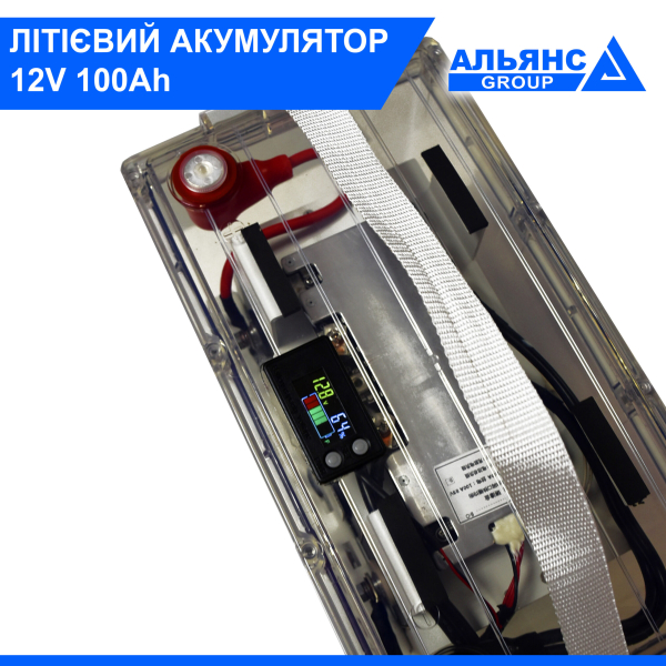 Фото - Акумулятор LiFePO4 12V - 100 Ah літій-залізо-фосфатний (прозорий)