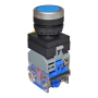Кнопка с подсв. LA38-11D голубая 12VAC/DC 1NO/1NC без фикс.