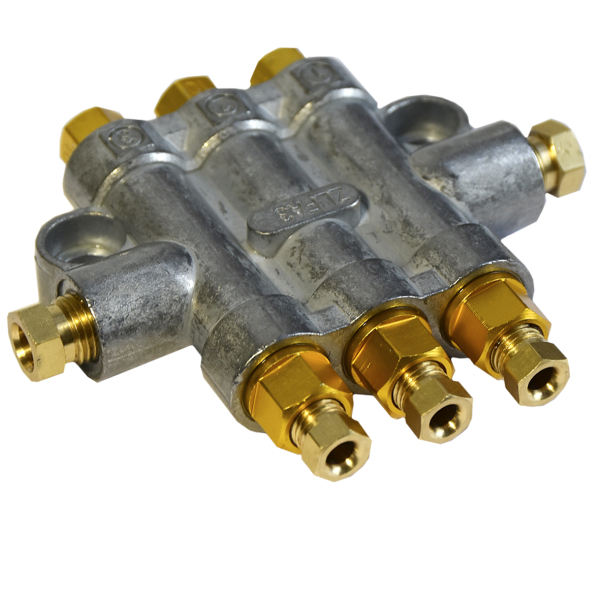 Фото - Прогресивний розподільник для рідкого мастила ZLFG3-666 на 3 виходи