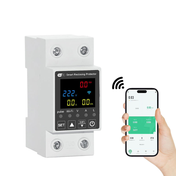 Фото - Лічильник електроенергії 1ф 63а  WiFi Smart ECO з розмикачем кольоров. дисплей