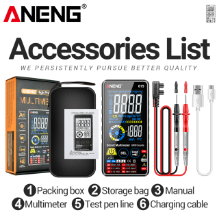 Фото - Мультиметр Aneng 615 600V AC/DC Voltage, 10A AC/DC Current, NCV, VA кольоров.дисплей, Smart