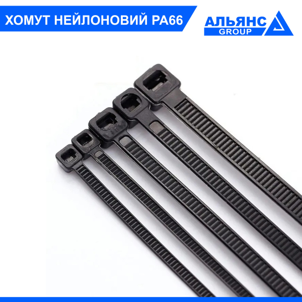 Фото - Хомут нейлоновий PA66 8х500мм (100шт)