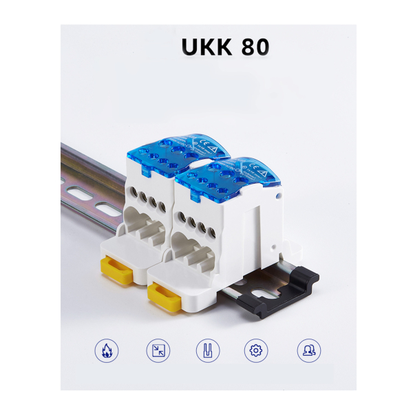 Фото - Блок розподільчий на DIN рейку UKK80A