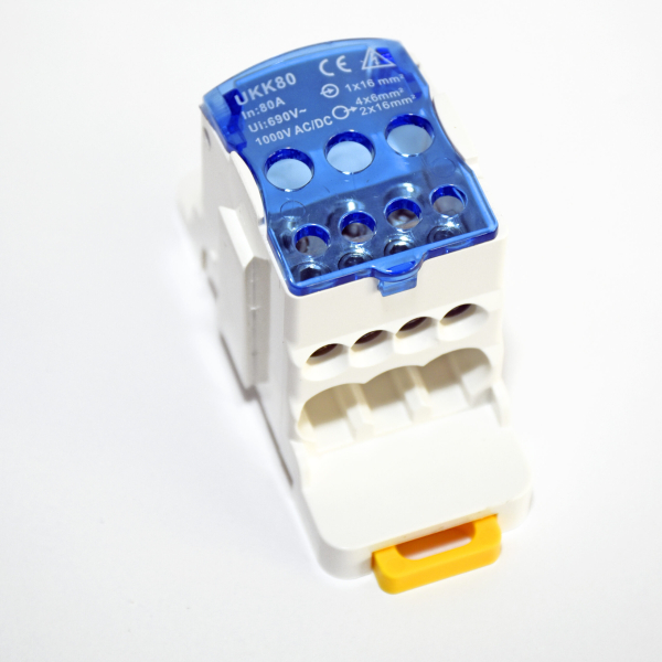 Фото - Блок розподільчий на DIN рейку UKK80A