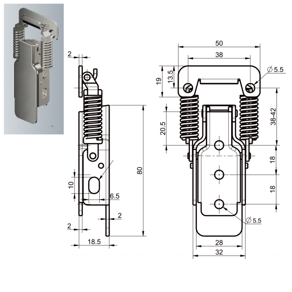 Фото - Защіпка (фіксатор) нержавіюча код C9110-3150