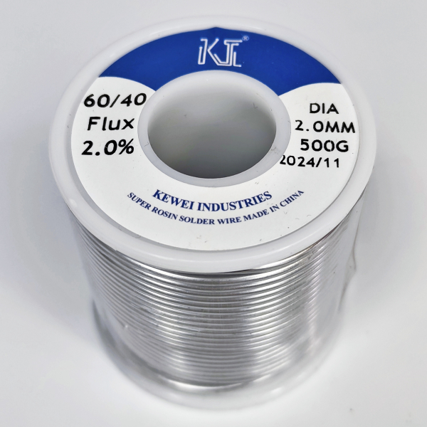 Фото - Припой Kewei Sn60Pb40 (ПОС-60 олов'яно-свинцевий) з флюсом діам. 2мм 500гр.