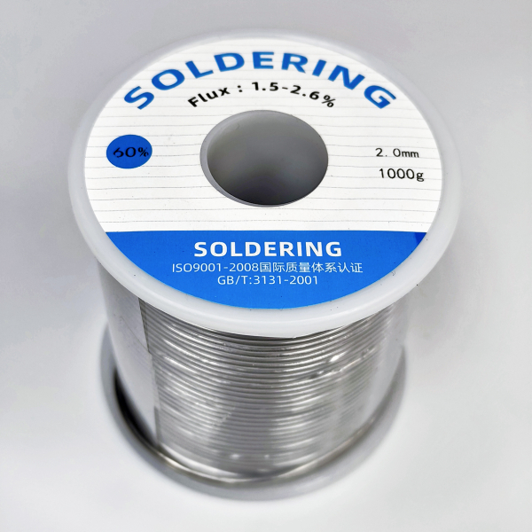 Фото - Припой Kewei Sn60Pb40 (ПОС-60 олов'яно-свинцевий) з флюсом діам. 2.0мм 1000гр.