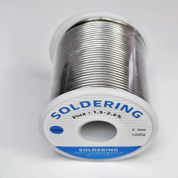 Фото - Припой Kewei Sn60Pb40 (ПОС-60 олов'яно-свинцевий) з флюсом діам. 2.0мм 1000гр.