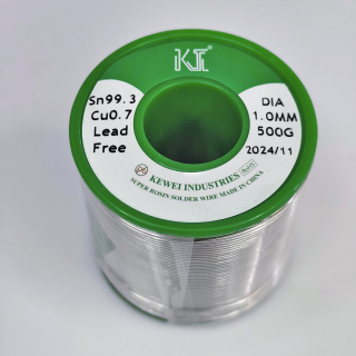 Фото - Припой Kewei Sn99.3Cu0.7 (безсвинцевий) з флюсом діам. 1.0мм 500гр.