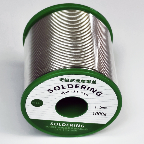 Фото - Припой NLZD Sn99.3Cu0.7 (безсвинцевий) з флюсом діам. 1.5мм 1000гр.